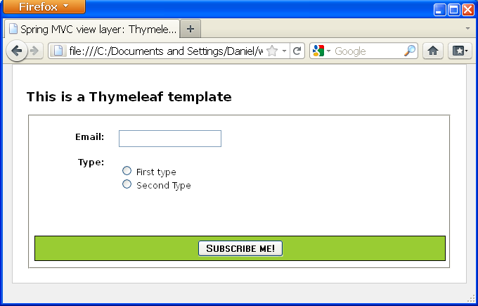 thymeleaf with